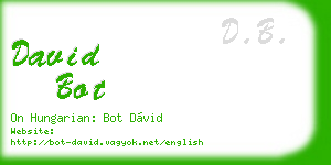 david bot business card